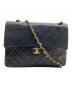 CHANEL（シャネル）の古着「チェーンショルダーバッグ マトラッセ」｜ブラック