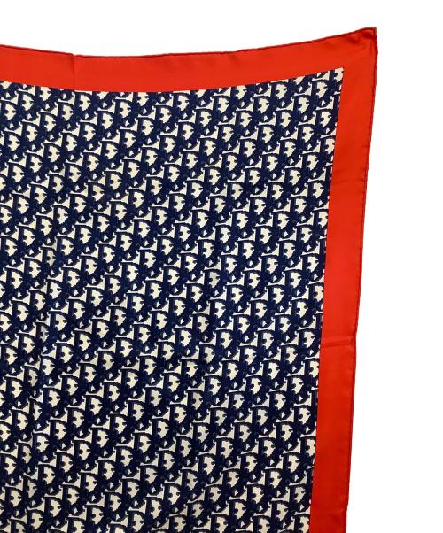Christian Dior（クリスチャン ディオール）Christian Dior (クリスチャン ディオール) スカーフ トロッター ネイビー×レッドの古着・服飾アイテム