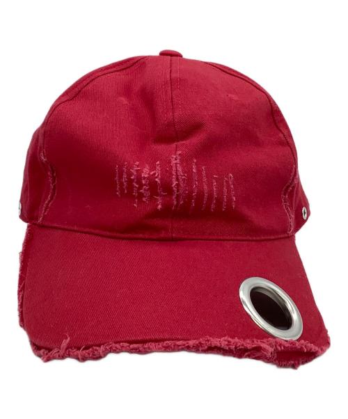 GRANCY（グランシー）GRANCY (グランシー) アイレットデザインダメージキャップ レッド サイズ:freeの古着・服飾アイテム