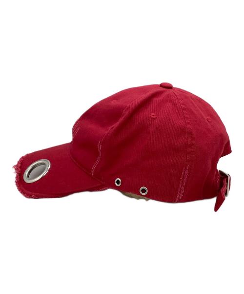 GRANCY（グランシー）GRANCY (グランシー) アイレットデザインダメージキャップ レッド サイズ:freeの古着・服飾アイテム