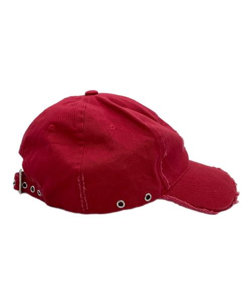 GRANCY（グランシー）GRANCY (グランシー) アイレットデザインダメージキャップ レッド サイズ:freeの古着・服飾アイテム