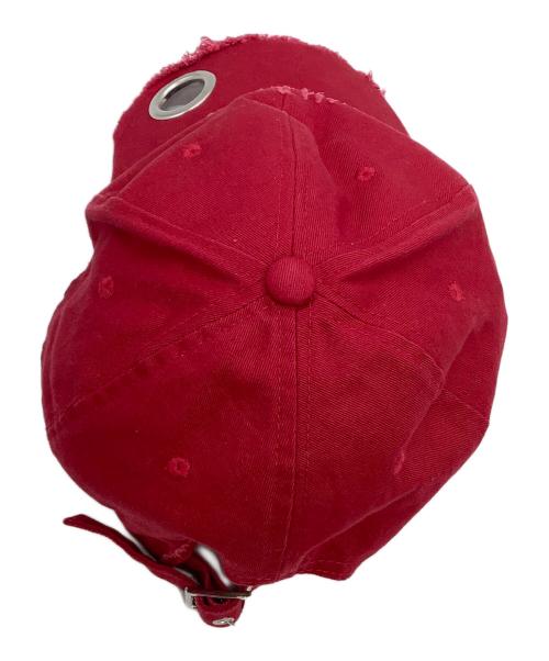 GRANCY（グランシー）GRANCY (グランシー) アイレットデザインダメージキャップ レッド サイズ:freeの古着・服飾アイテム