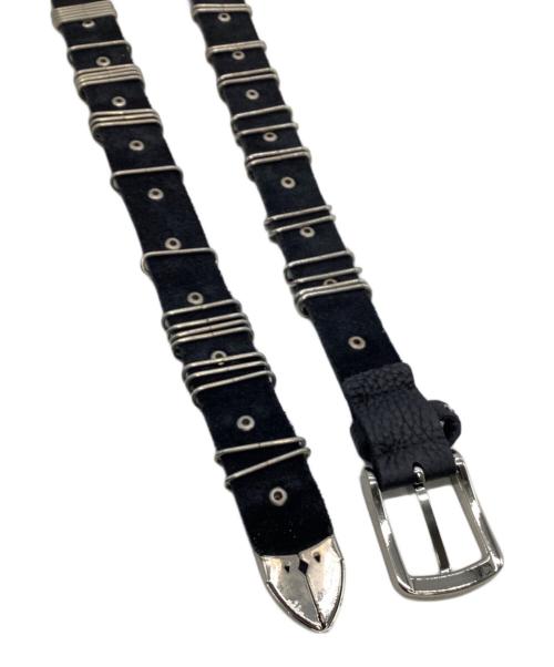 dig your own grave（デグヨアオウングレイブ）dig your own grave (デグヨアオウングレイブ) スタッズベルト ブラック×シルバーの古着・服飾アイテム