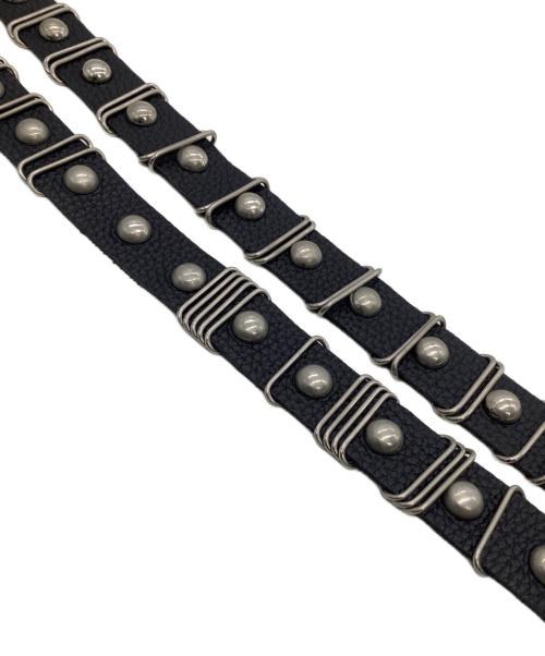 dig your own grave（デグヨアオウングレイブ）dig your own grave (デグヨアオウングレイブ) スタッズベルト ブラック×シルバーの古着・服飾アイテム