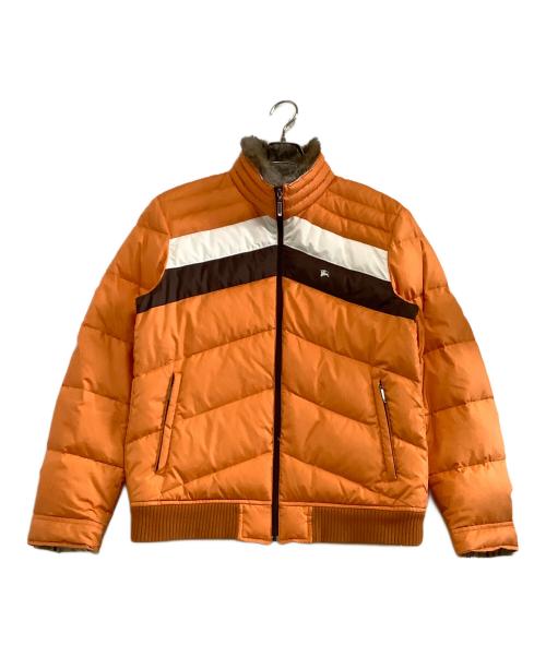 BURBERRY BLACK LABEL（バーバリーブラックレーベル）BURBERRY BLACK LABEL (バーバリーブラックレーベル) ダウンジャケット　裏地ノバチェック オレンジ サイズ:Lの古着・服飾アイテム