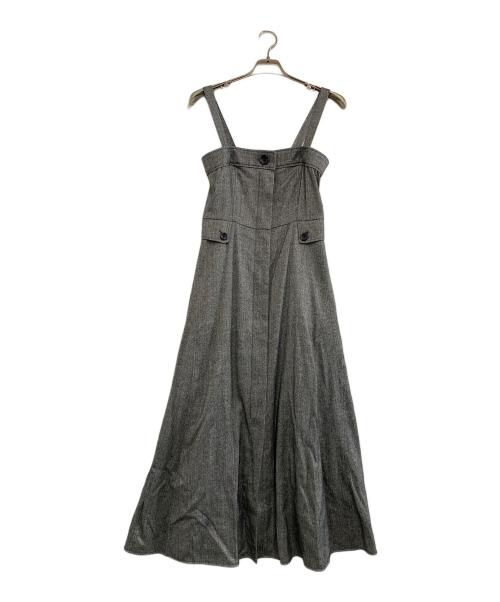 allureville（アルアバイル）allureville (アルアバイル) シックツイードサロペットドレス グレー サイズ:2の古着・服飾アイテム