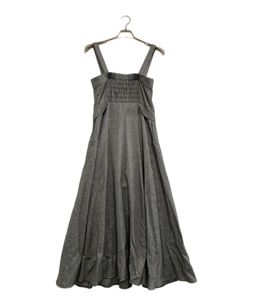 allureville（アルアバイル）allureville (アルアバイル) シックツイードサロペットドレス グレー サイズ:2の古着・服飾アイテム