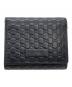 GUCCI（グッチ）の古着「3つ折り財布　マイクログッチシマ」｜ブラック