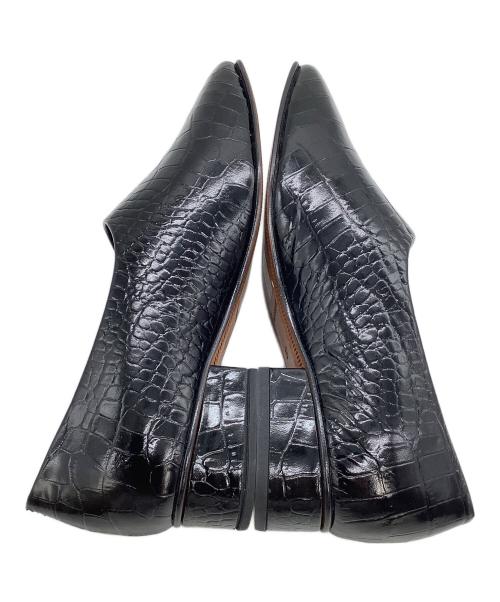 J&W DAWSON（ジェイアンドエムデヴィッドソン）J&W DAWSON (ジェイアンドエムデヴィッドソン) ローファー　エンボスクロコ ブラック サイズ:37の古着・服飾アイテム