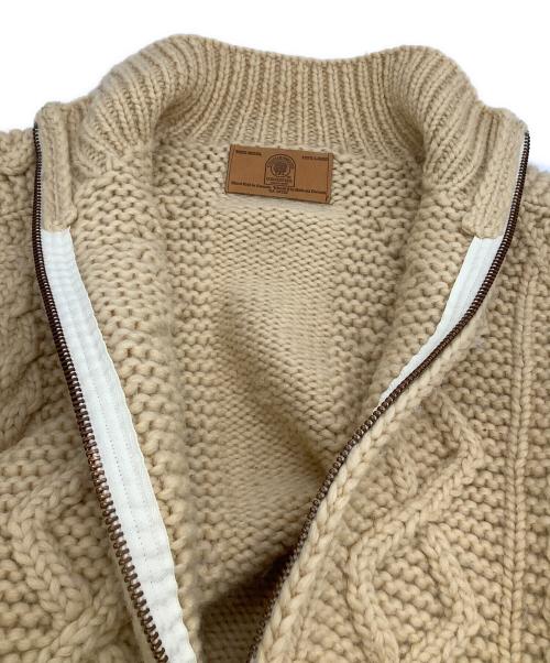 CANADIAN SWEATER（カナディアンセーター）CANADIAN SWEATER (カナディアンセーター) 厚手カーディガン　ジップ カウチン イエロー サイズ:表記なしの古着・服飾アイテム