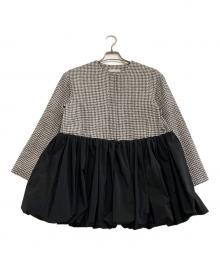 CELFORD（セルフォード）の古着「タフタコンビツイードブルゾン」｜ホワイト×ブラック