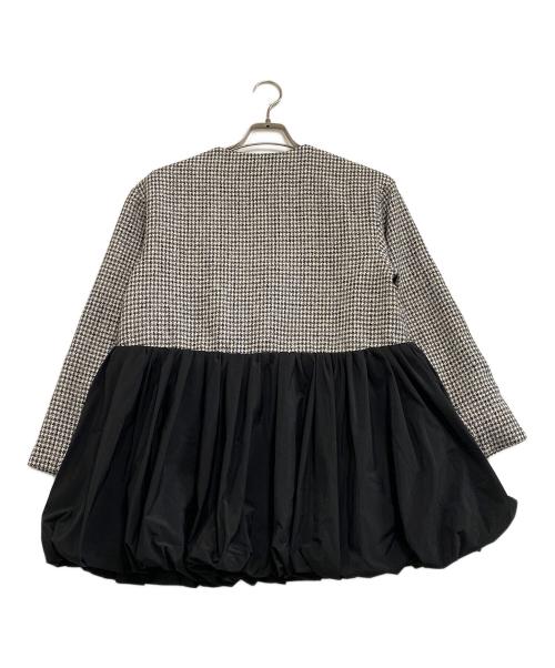 CELFORD（セルフォード）CELFORD (セルフォード) タフタコンビツイードブルゾン ホワイト×ブラック サイズ:freeの古着・服飾アイテム