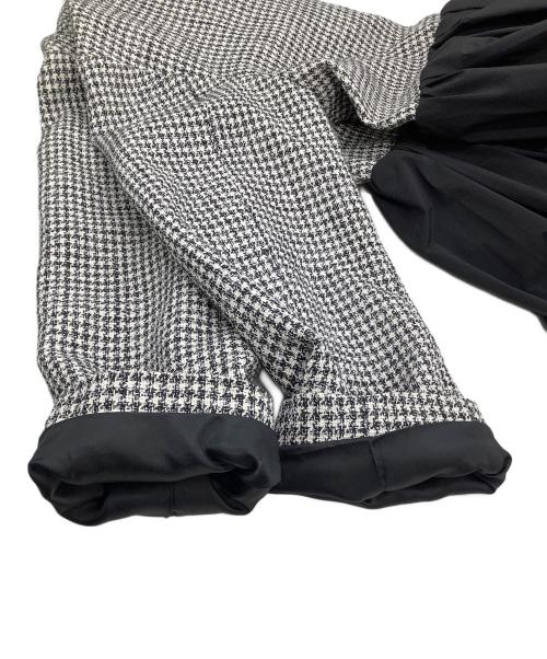 CELFORD（セルフォード）CELFORD (セルフォード) タフタコンビツイードブルゾン ホワイト×ブラック サイズ:freeの古着・服飾アイテム