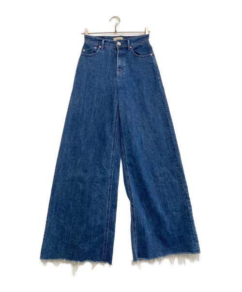 YANUK（ヤヌーク）YANUK (ヤヌーク) ワイドフレアデニムパンツ インディゴ サイズ:24の古着・服飾アイテム