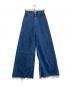 YANUK（ヤヌーク）の古着「ワイドフレアデニムパンツ」｜インディゴ