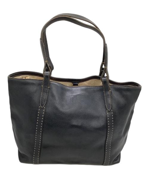 genten（ゲンテン）genten (ゲンテン) レザートートバッグ ブラックの古着・服飾アイテム