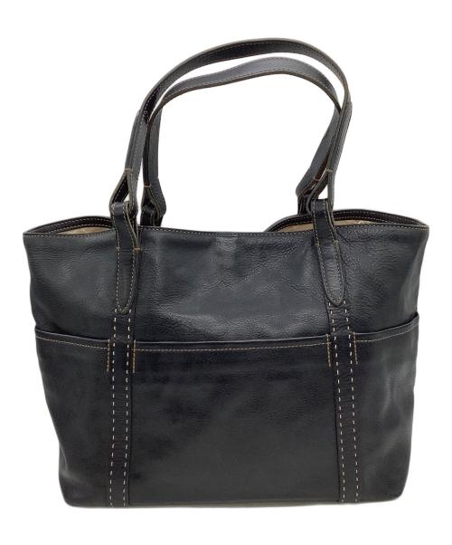 genten（ゲンテン）genten (ゲンテン) レザートートバッグ ブラックの古着・服飾アイテム