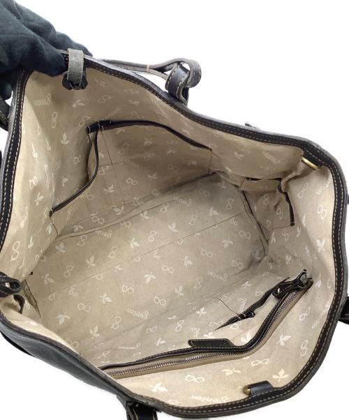 genten（ゲンテン）genten (ゲンテン) レザートートバッグ ブラックの古着・服飾アイテム