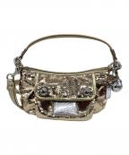 COACHコーチ）の古着「ワンショルダーバッグ ポピー」｜ゴールド