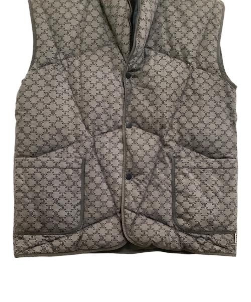 CELINE（セリーヌ）CELINE (セリーヌ) ダウンベスト　総柄 グレー サイズ:表記なしの古着・服飾アイテム
