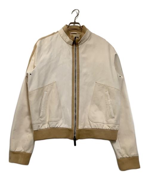 EMPORIO ARMANI（エンポリオアルマーニ）EMPORIO ARMANI (エンポリオアルマーニ) 切替ジャケット ホワイト×ブラウン サイズ:54の古着・服飾アイテム