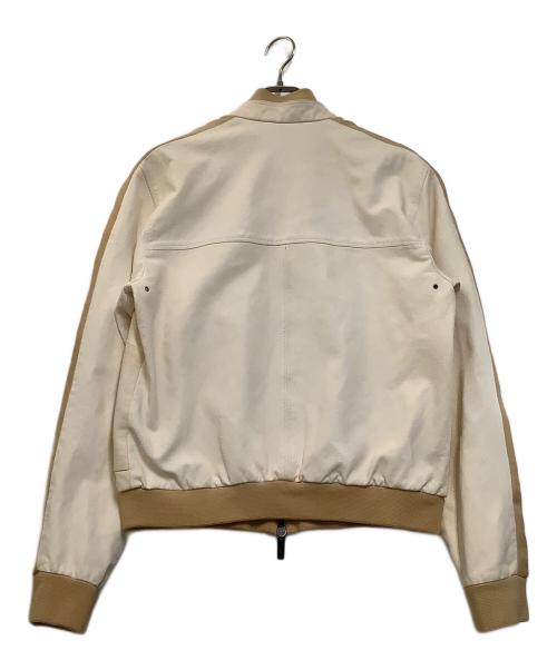 EMPORIO ARMANI（エンポリオアルマーニ）EMPORIO ARMANI (エンポリオアルマーニ) 切替ジャケット ホワイト×ブラウン サイズ:54の古着・服飾アイテム