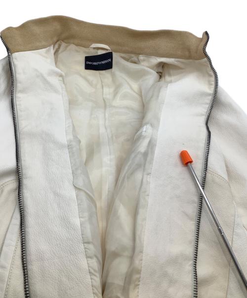 EMPORIO ARMANI（エンポリオアルマーニ）EMPORIO ARMANI (エンポリオアルマーニ) 切替ジャケット ホワイト×ブラウン サイズ:54の古着・服飾アイテム