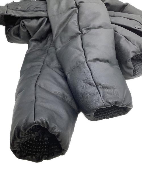 nano・universe（ナノ・ユニバース）nano・universe (ナノ・ユニバース) ダウンジャケット　西川ダウン ラムレザー G2ダウンジャケット　23年モデル ブラック サイズ:Lの古着・服飾アイテム