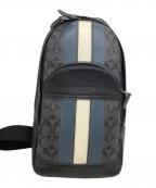 COACHコーチ）の古着「ボディーバッグ」｜ブラック×ブルー