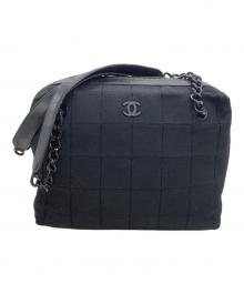 CHANEL（シャネル）の古着「チェーンハンドバッグ ココ チョコバー」｜ブラック