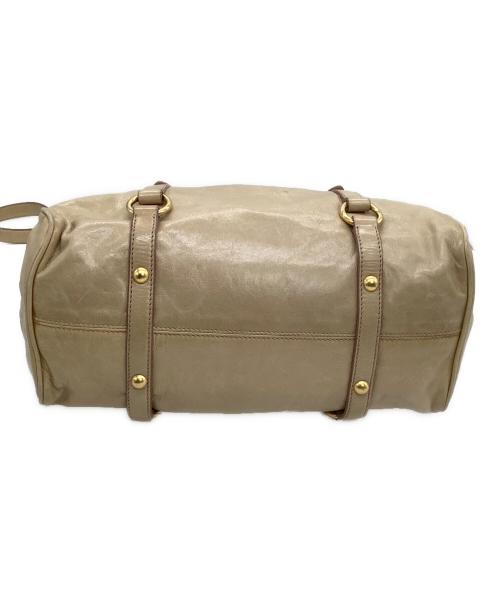 MIU MIU（ミュウミュウ）MIU MIU (ミュウミュウ) 2WAYハンドバッグ ベージュの古着・服飾アイテム