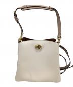 COACHコーチ）の古着「ウィロウ バケット バッグ」｜ホワイト×ブラウン