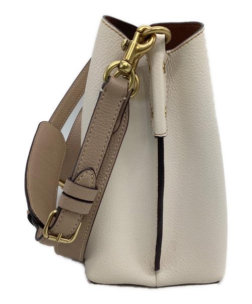 COACH（コーチ）COACH (コーチ) ウィロウ バケット バッグ ホワイト×ブラウンの古着・服飾アイテム