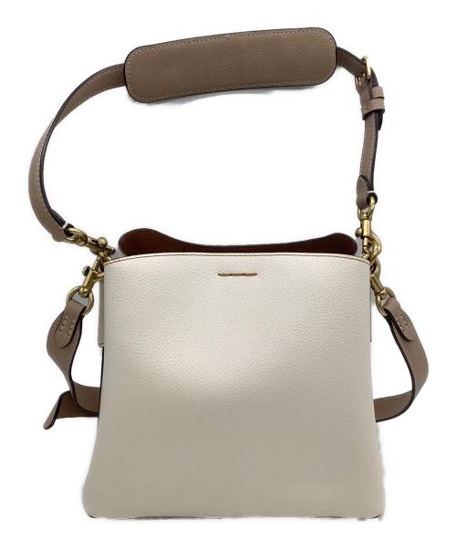 COACH（コーチ）COACH (コーチ) ウィロウ バケット バッグ ホワイト×ブラウンの古着・服飾アイテム