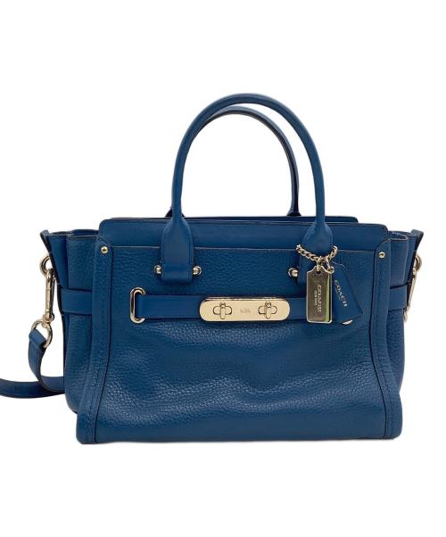 COACH（コーチ）COACH (コーチ) 2WAYショルダーバッグ　スワッガー 27 ブルーの古着・服飾アイテム