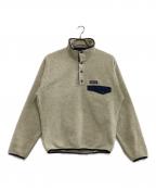 Patagoniaパタゴニア）の古着「フリースプルオーバー」｜ベージュ×ネイビー
