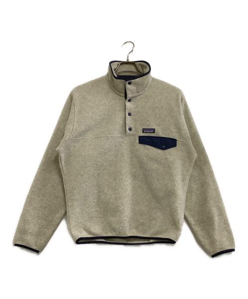 Patagonia（パタゴニア）Patagonia (パタゴニア) フリースプルオーバー ベージュ×ネイビー サイズ:XSの古着・服飾アイテム