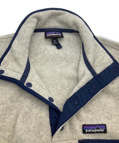 Patagonia（パタゴニア）Patagonia (パタゴニア) フリースプルオーバー ベージュ×ネイビー サイズ:XSの古着・服飾アイテム