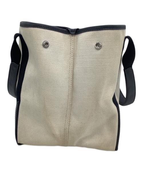 BALENCIAGA（バレンシアガ）BALENCIAGA (バレンシアガ) トートバッグ ネイビーカバス ベージュ×ブラックの古着・服飾アイテム