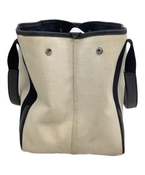 BALENCIAGA（バレンシアガ）BALENCIAGA (バレンシアガ) トートバッグ ネイビーカバス ベージュ×ブラックの古着・服飾アイテム