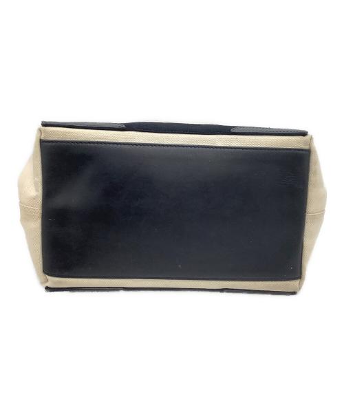 BALENCIAGA（バレンシアガ）BALENCIAGA (バレンシアガ) トートバッグ ネイビーカバス ベージュ×ブラックの古着・服飾アイテム