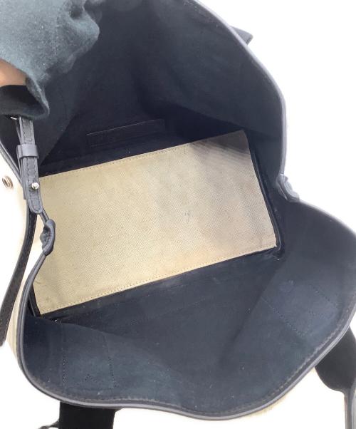 BALENCIAGA（バレンシアガ）BALENCIAGA (バレンシアガ) トートバッグ ネイビーカバス ベージュ×ブラックの古着・服飾アイテム