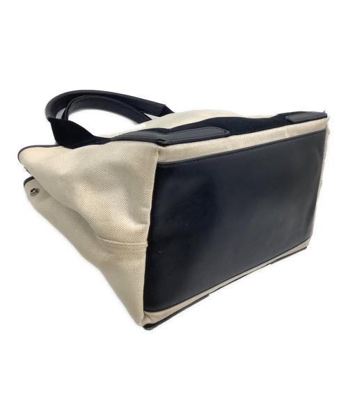 BALENCIAGA（バレンシアガ）BALENCIAGA (バレンシアガ) トートバッグ ネイビーカバス ベージュ×ブラックの古着・服飾アイテム