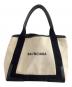 BALENCIAGA（バレンシアガ）の古着「トートバッグ ネイビーカバス」｜ベージュ×ブラック