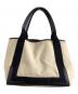BALENCIAGA (バレンシアガ) トートバッグ ネイビーカバス ベージュ×ブラック：28000円