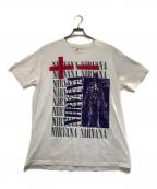 FRUIT OF THE LOOMフルーツオブザルーム）の古着「プリントTシャツ　NIRVANA」｜ホワイト