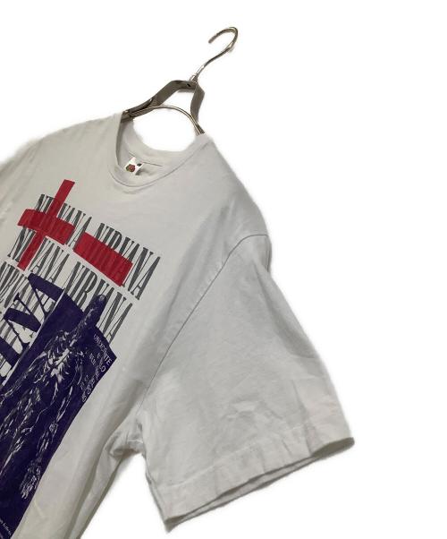 FRUIT OF THE LOOM（フルーツオブザルーム）FRUIT OF THE LOOM (フルーツオブザルーム) プリントTシャツ　NIRVANA ホワイト サイズ:Lの古着・服飾アイテム