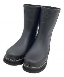 HUNTER（ハンター）の古着「レインブーツ SHORT STITCH DETAIL BOOTS」｜ブラック