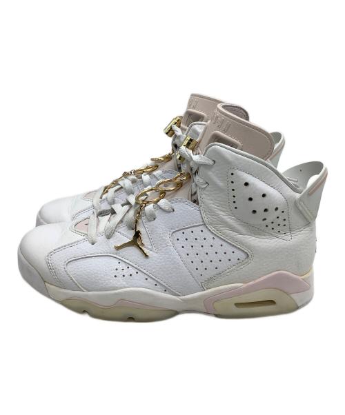 NIKE（ナイキ）NIKE (ナイキ) ハイカットスニーカー 	AIR JORDAN6 RETRO 'GOLD HOOPS' ホワイト×ピンク サイズ:27.5の古着・服飾アイテム