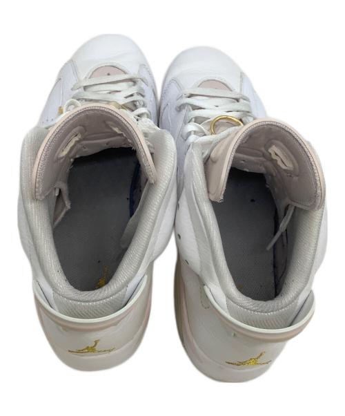 NIKE（ナイキ）NIKE (ナイキ) ハイカットスニーカー 	AIR JORDAN6 RETRO 'GOLD HOOPS' ホワイト×ピンク サイズ:27.5の古着・服飾アイテム
